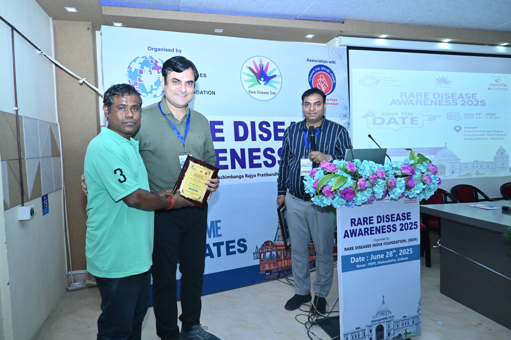 A patient advocate sharing their personal story on stage.